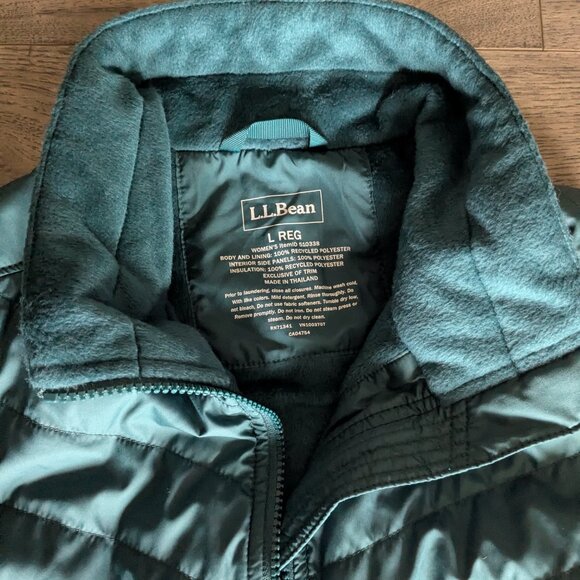 L.L. Bean cozy teal puffer vest - Picture 3 of 6